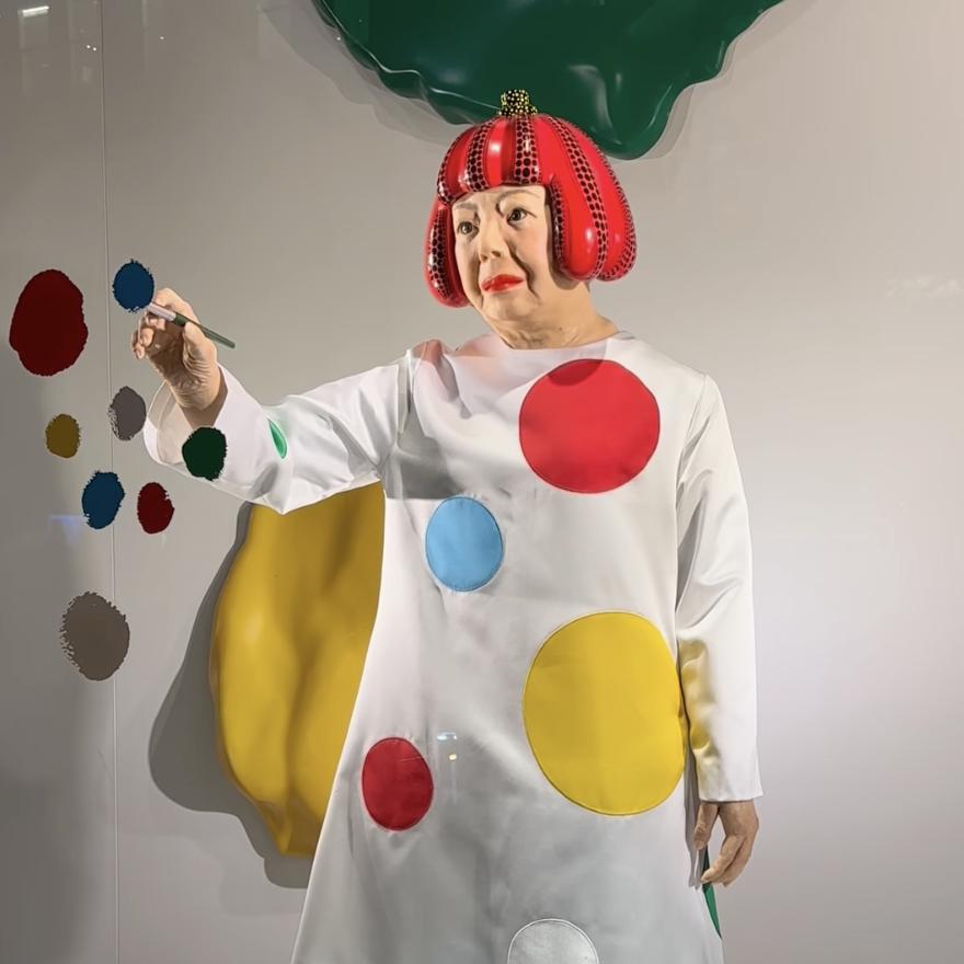 A realistic robot of Japanese artist Yayoi Kusama is seen in the Stock  Footage Video - Getty Images
