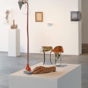 Michaela Eichwald’s Untitled (2008), Maden in der FAZ-Skulptur (2010), and Untitled (2007), installation view.